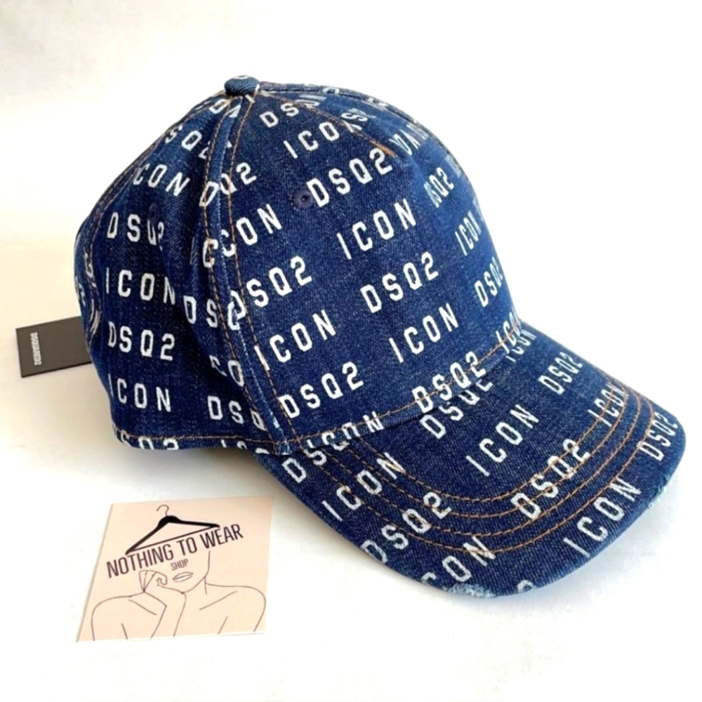 ⭕️ DSQUARED2 ICON Cap Hat Denim Unisex Blue Logo